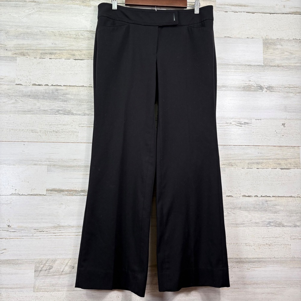White House Black Market Modern Boot Pants 10S Black Stretch Work Professional